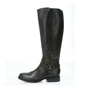 Vince Camuto Leather Ebony Brown Farren Riding Boots Size 6